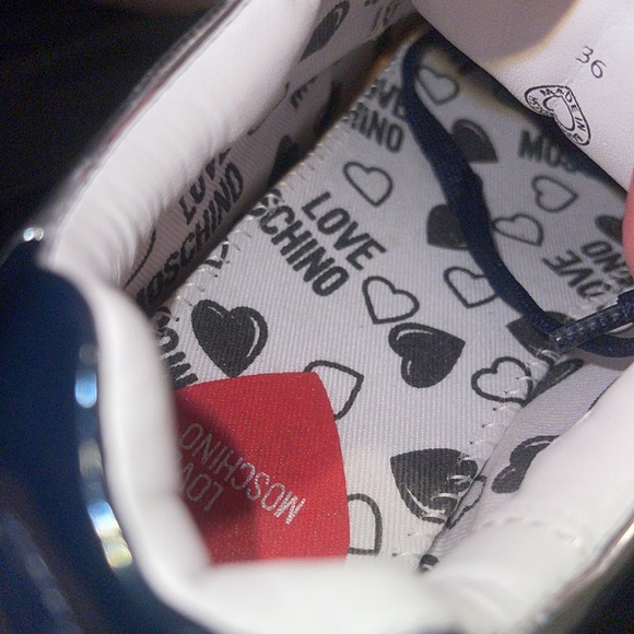 MOSCHINÓ SIZE EU 36 NEW SNEAKERS TENNIS SHOES ROYAL DEEP BLUE VELVET 💙 - Picture 10 of 10